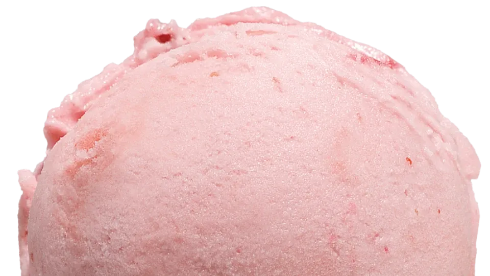 Eiskugel Erdbeer Creme