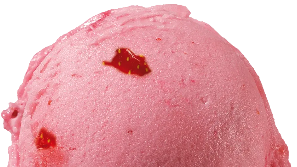 Eiskugel Erdbeer Sorbet