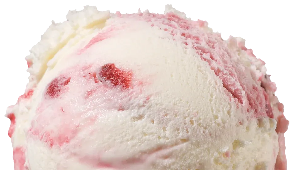 Eiskugel Joghurt Rote Grütze