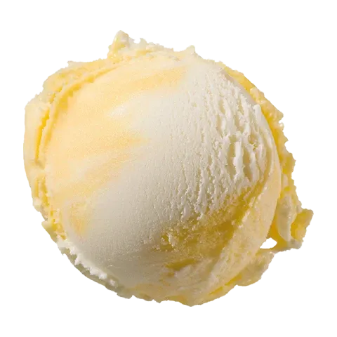 Eiskugel Quark Sanddorn Orange